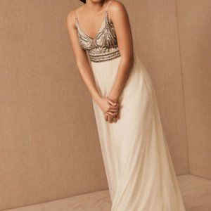 BHLDN Vilette Dress--Oyster (Beaded Bodice)